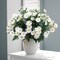 2 PCS Artificial Silk Daisy Flower Bouquet for Home Table Centerpieces Arrangement Decoration, White